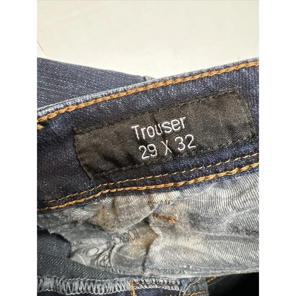 Rock & Roll Denim Western Cowgirl Trouser Women's 29 X 32 Jeans Turquoise Studs - Picture 12 of 16